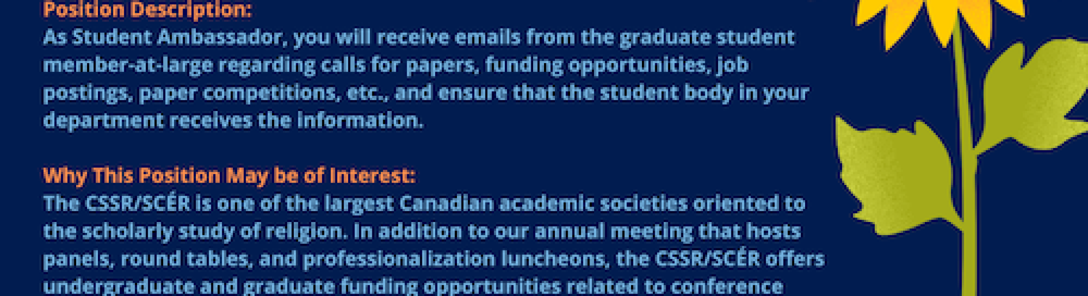 Cssr Call For Student Ambassadors 2022 2023 Cssrscer