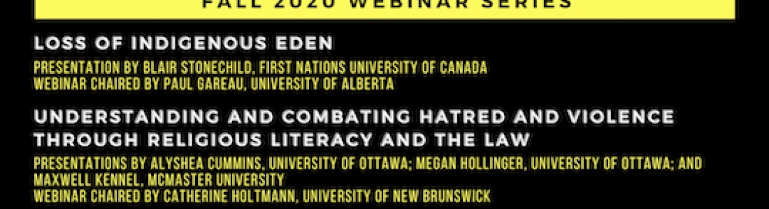 CSSR Fall 2020 Zoom Webinar Series